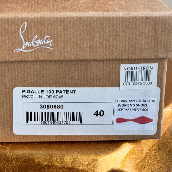 Christian Louboutin Pigalle 100 Patent Nude Shoes, Size 40 (US 9) - Picture 17 of 17